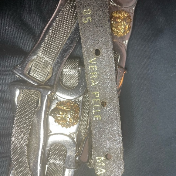 Italian Leather And Metal Mesh Belt - Picture 6 of 8